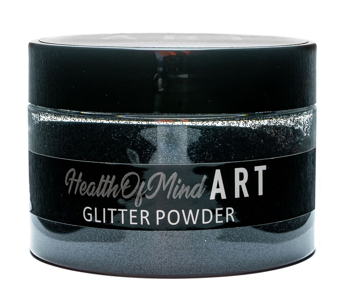 Health of Mind Art Metallic Glitter Powder for Epoxy Resin - Black 50g