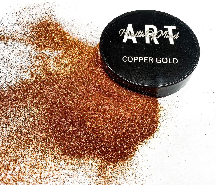 Health of Mind Art Metallic Glitter Powder for Epoxy Resin - Copper Gold 50g