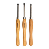 Torquata Tungsten Carbide Mini Length Wood Turning Tool Set of 3