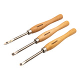 Torquata Tungsten Carbide Mini Length Wood Turning Tool Set of 3