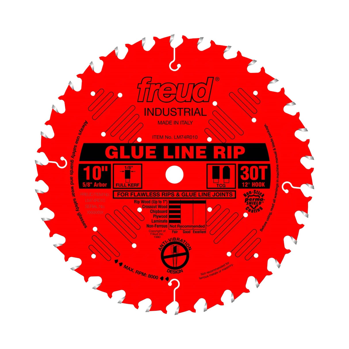 Freud Glue Line Rip Cut Circular Saw Blade 254mm Diameter 15.9mm Bore 30 Teeth