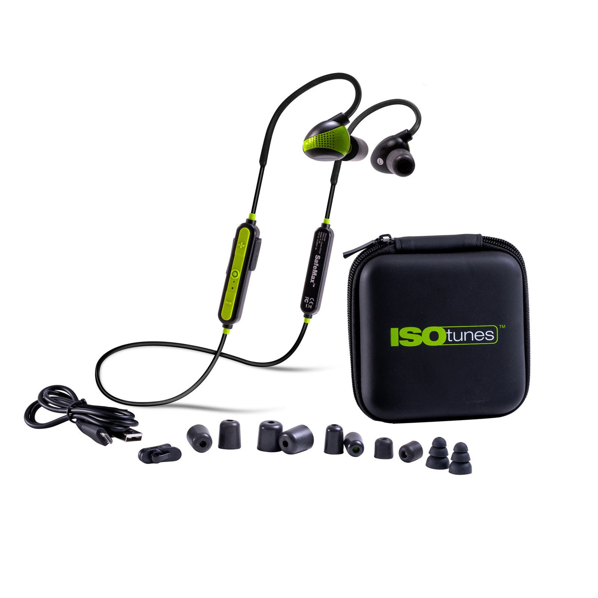 ISOtunes PRO Aware Bluetooth Noise-Isolating Earbuds - Bright Green Headphones