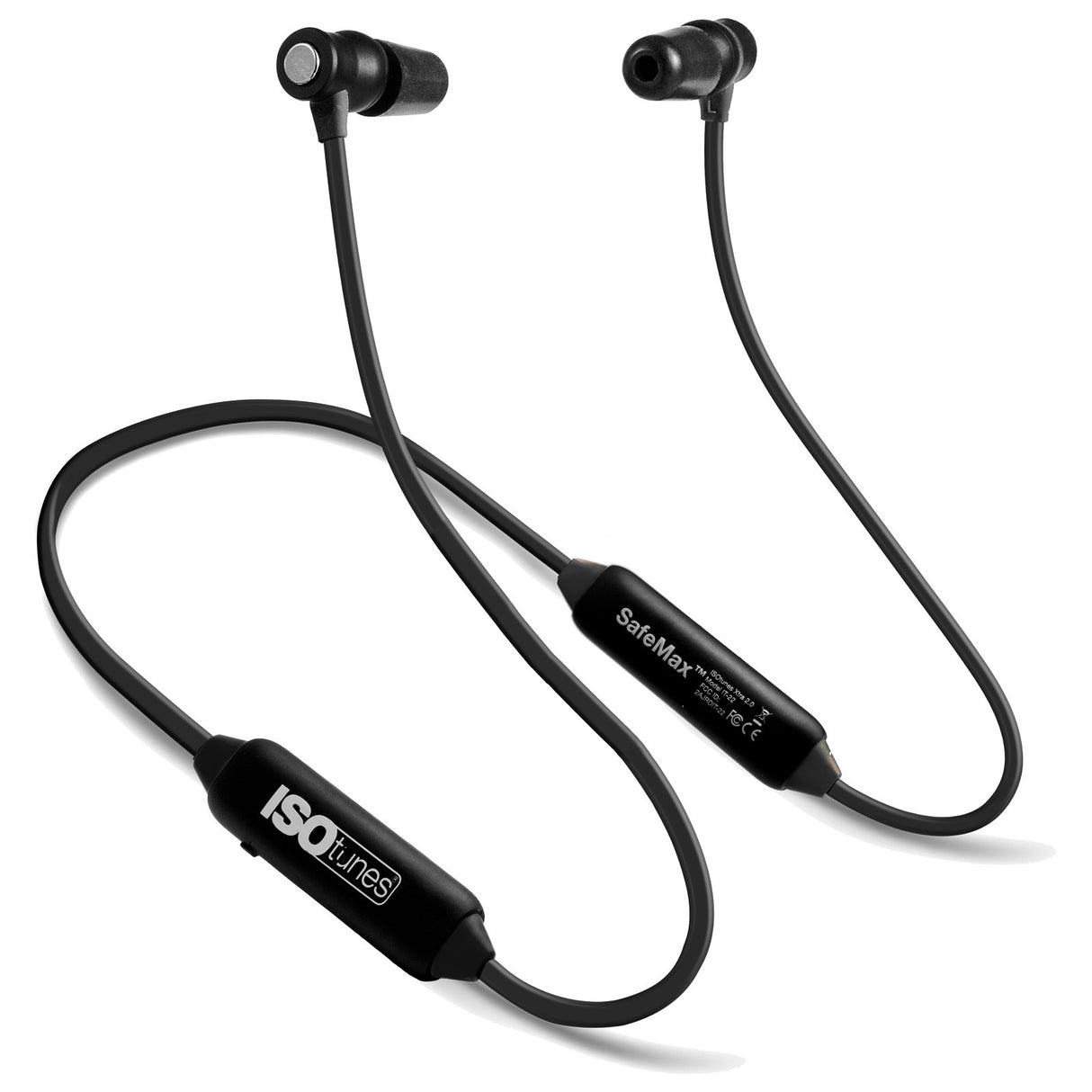 ISOtunes XTRA 2.0 Bluetooth Noise-Isolating Earbuds - Black Headphones