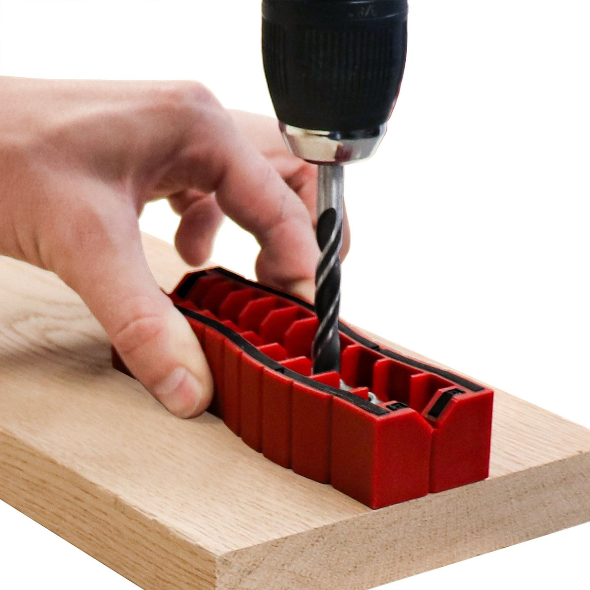 Milescraft Drill Block Plus Metric Drilling Guide Portable Handheld Drilling Jig