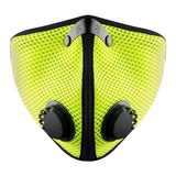 RZMask M2 Dust Face Mask Breathable Mesh Safety Green with Replaceable Filters