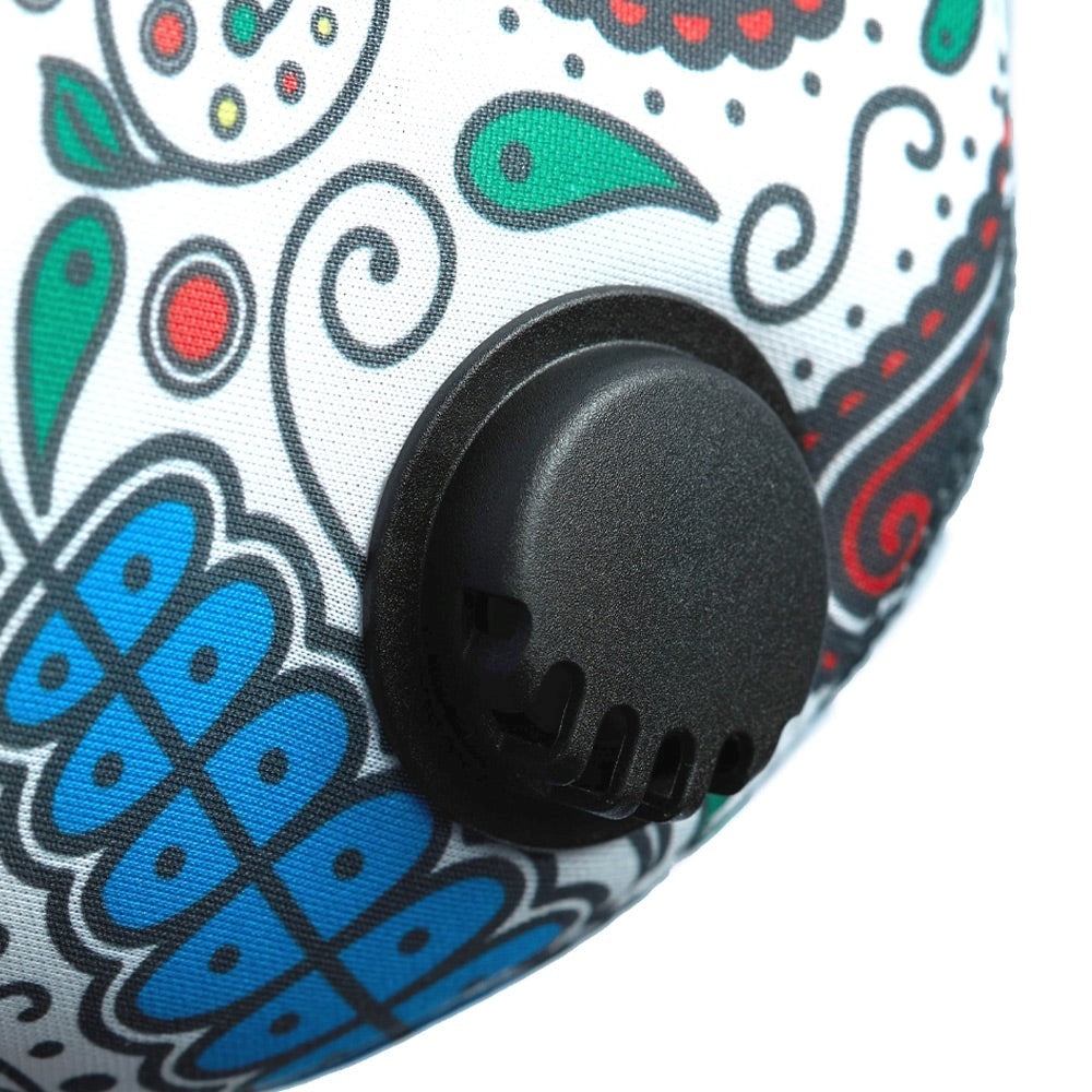 RZMask M2 Nylon Dust Face Mask Shell Day of The Dead Style White