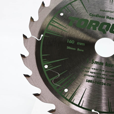 Torquata Extra Thin Kerf Rip Cut Circular Saw Blade suits Circular Power Saws 160mm Diameter 20mm Bore