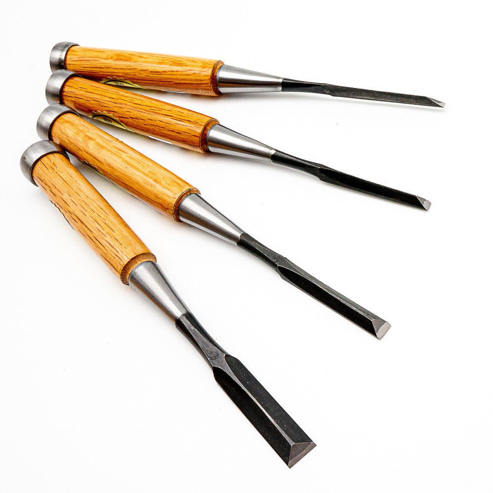 Ioroi Craftperson's Set of 4 Super Fine Umeki Oire Nomi Japanese Chisels