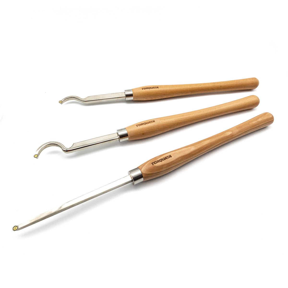 Torquata Set of 3 Hollowing Tools TCT Tungsten Carbide Wood Turning Tools