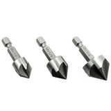 P & N Quickbit Impact Countersinks Rose Head Set of Three CR-V 1/4in Hex Shank