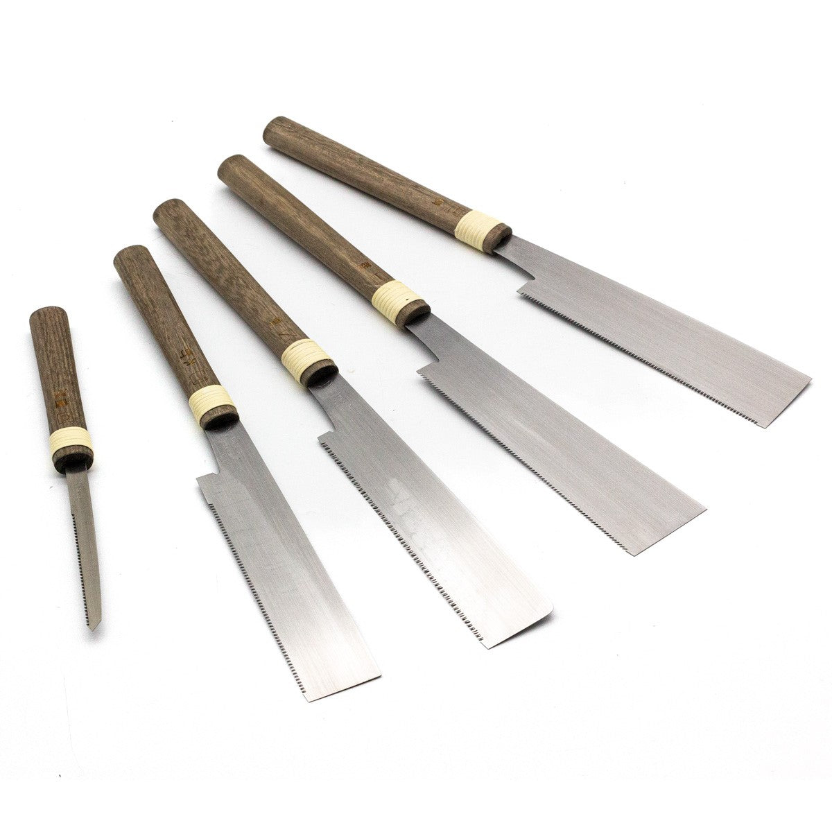 Mitsukawa Japanese Detail Saws Set of 5 in Canvas Roll Dozuki Kataba Ryoba Keyhole Flush Cut