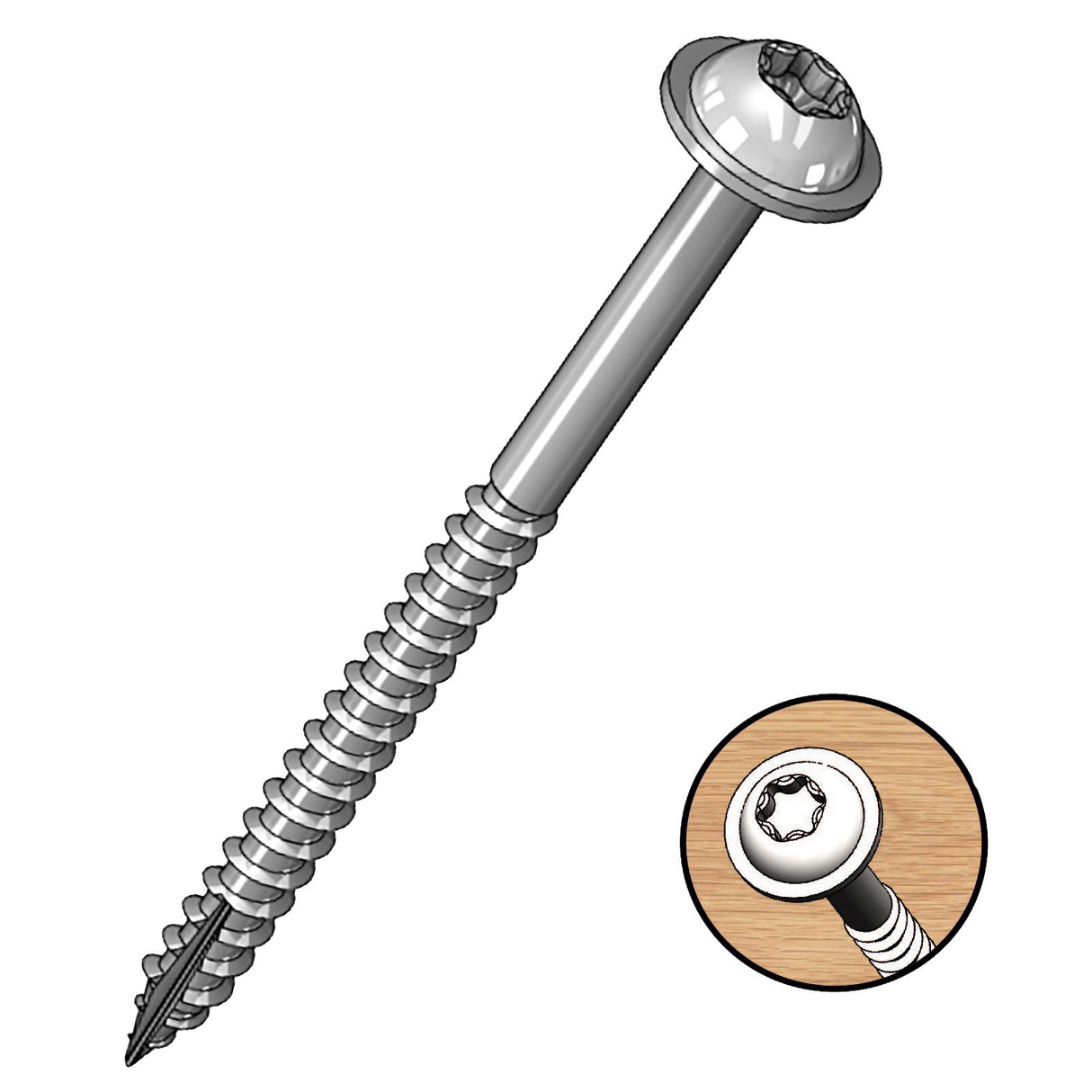 Milescraft Pocket Hole Screws - 8G 50mm Coarse Thread