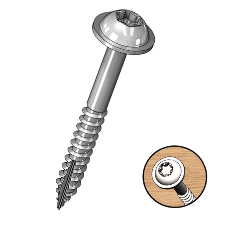 Milescraft Pocket Hole Screws - 8G 31mm Fine Thread