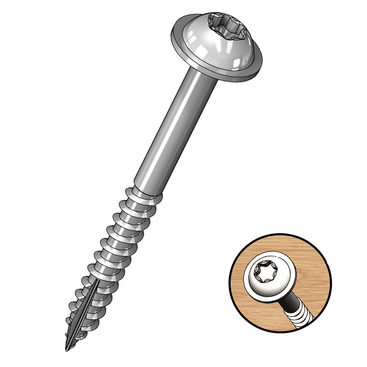 Milescraft Pocket Hole Screws - 8G 37mm Coarse Thread