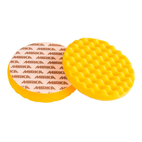 Mirka Polishing Foam Pad 150 x 25mm Yellow Waffle 2 Pack