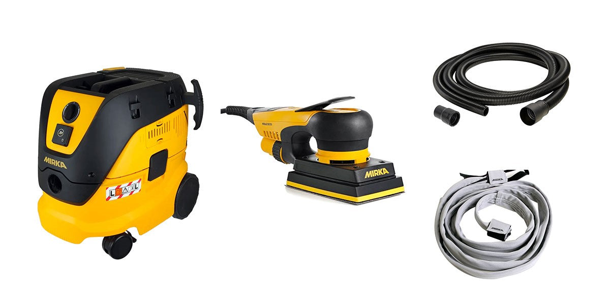 Mirka Rectangular Orbit Sander & Extractor Pack