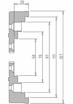 Vicmarc Step Jaws for VM120/150 Chuck for Wood Lathes