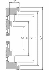 Vicmarc Step Jaws for VM120/150 Chuck for Wood Lathes