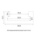 Torquata Aluminium Mitre Track for 19mm 3/4in Mitre Slot Bars