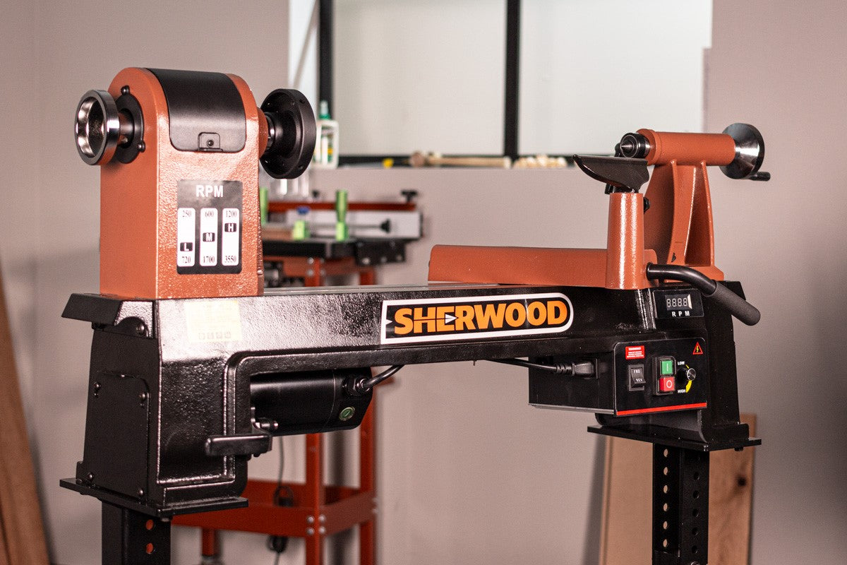 Sherwood Midi Wood Lathe 350mm Swing 750W 1HP Variable Speed