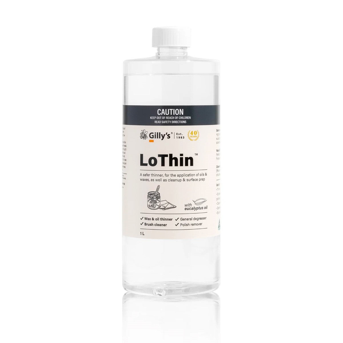 Gilly's LoThin Thinner & Cleaner for Wax, Oils & Surface Preparation 1L