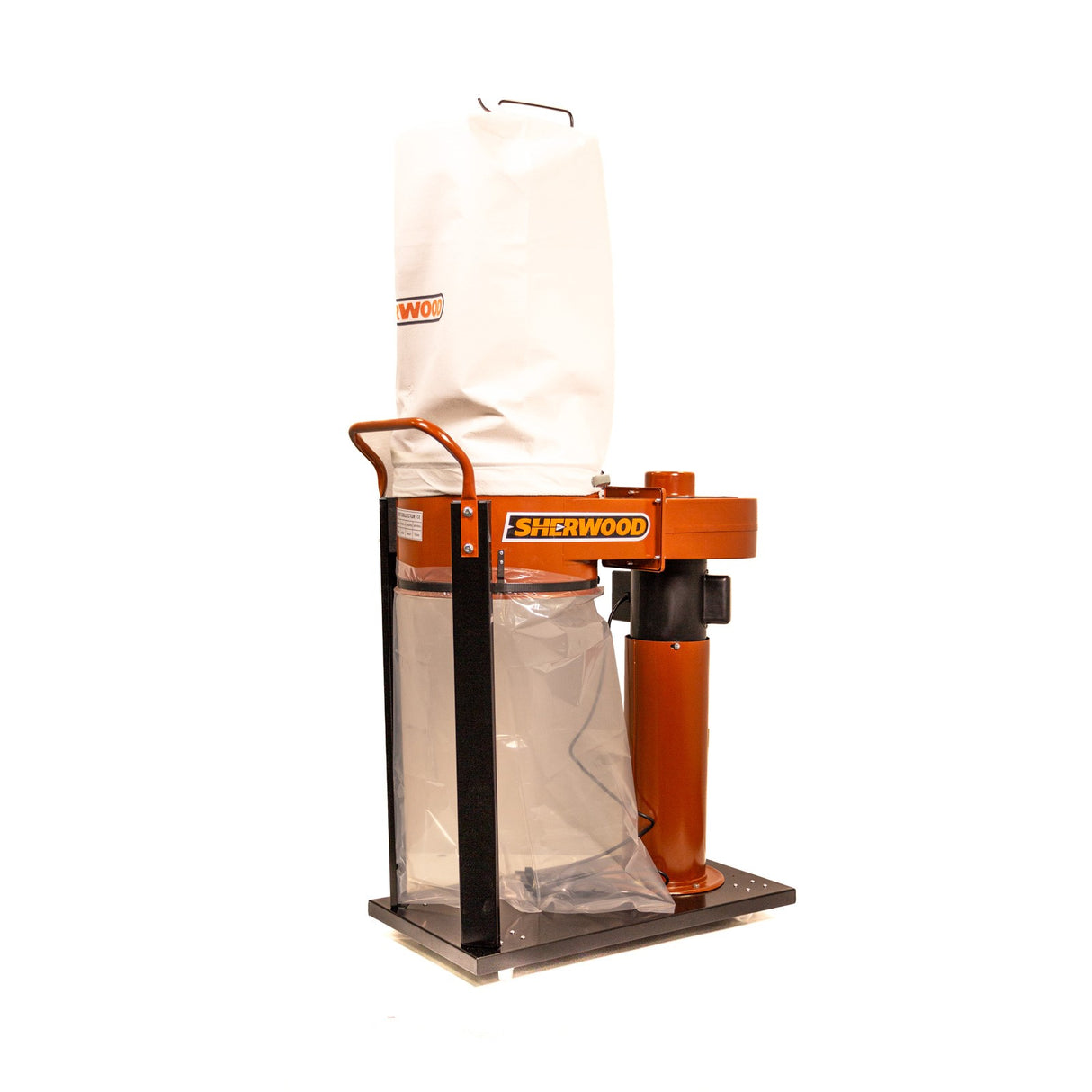 Sherwood 1HP Dust Extractor Single-Stage Dust Collection 600CFM with Needle Felt Filter Bag