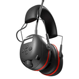 ISOtunes Air Defender AM/FM Earmuffs - Black/Safety Red