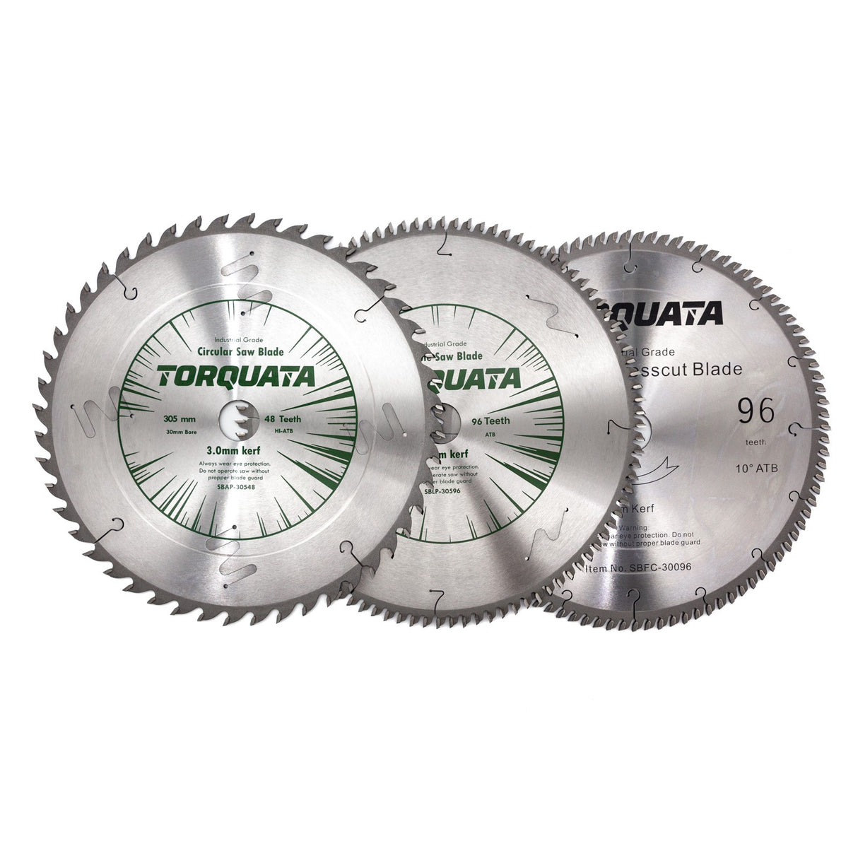 Torquata Set of 3 General Purpose Circular Saw Blades 305mm Diameter 30mm Bore