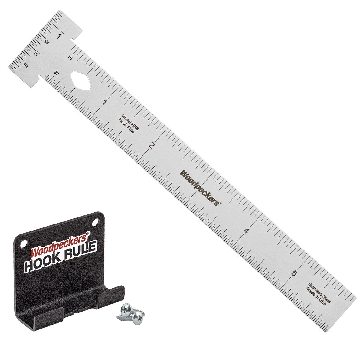 Woodpeckers Hook Rule with Rack-It - Metric Version