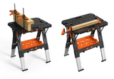 Pony Jorgensen 2-IN-1 Clamping Worktable & Sawhorse with Clamps & Accessories