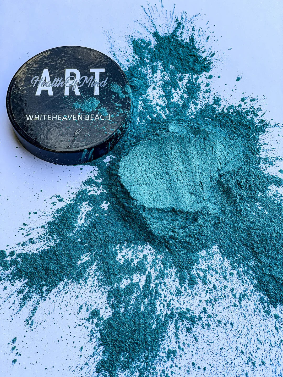 Health of Mind Art Pearlescent Pigment Mica Powder for Epoxy Resin - Whitehaven Beach 50g