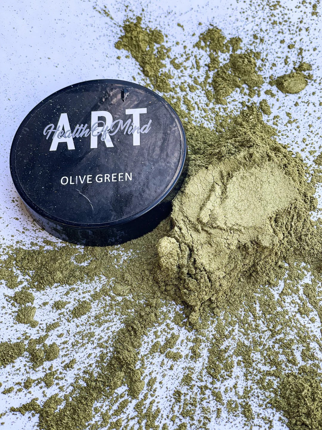 Health of Mind Art Pearlescent Pigment Mica Powder for Epoxy Resin - Olive Green 50g