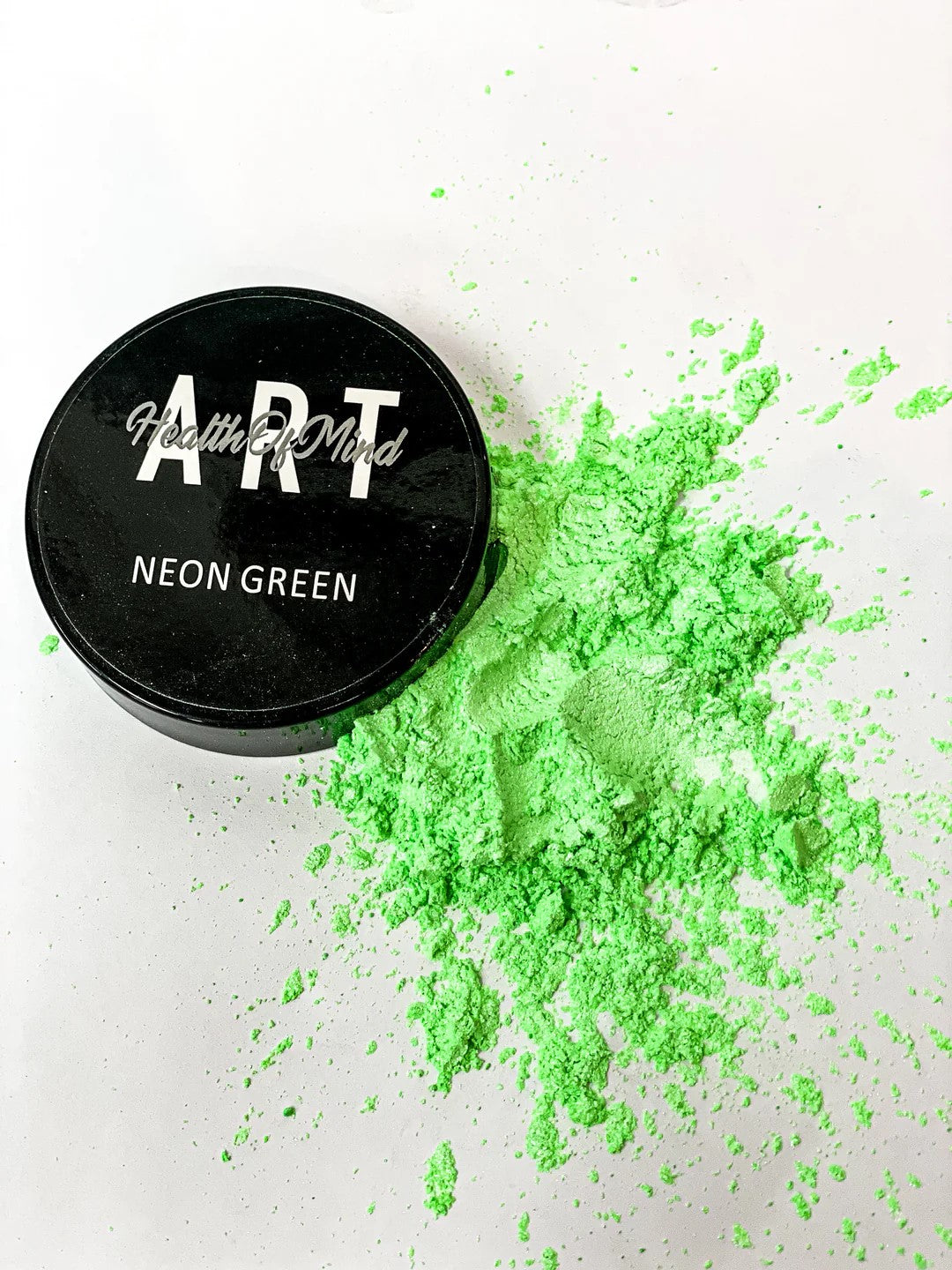 Health of Mind Art Pearlescent Pigment Mica Powder for Epoxy Resin - Neon Green 50g