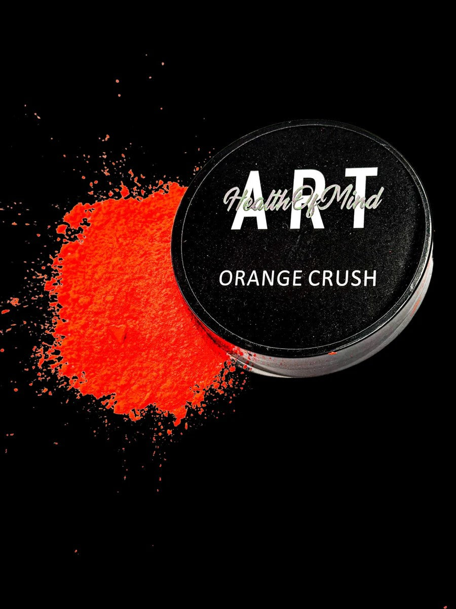 Health of Mind Art Neon Pigment Powder for Epoxy Resin - Orange Crush 50g