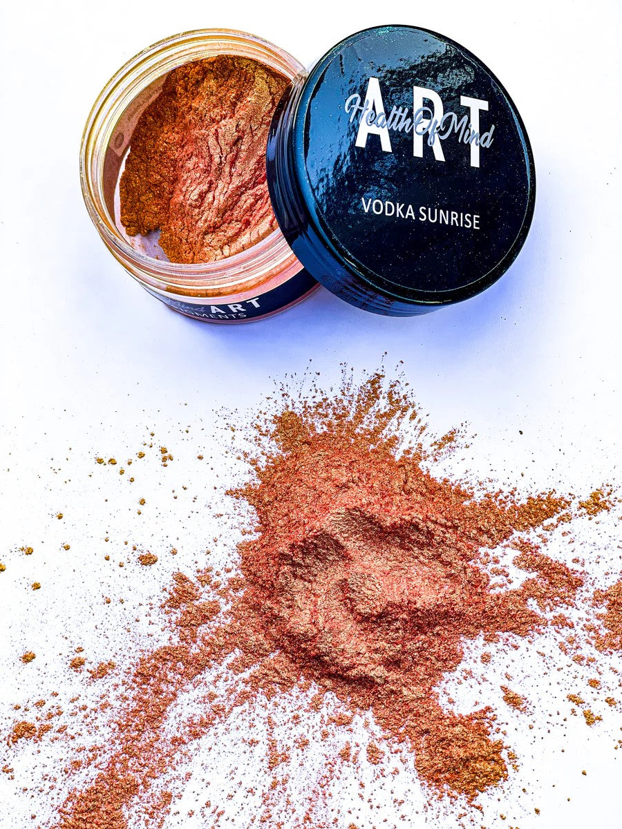 Health of Mind Art Star Pigment Mica Powder for Epoxy Resin - Vodka Sunrise 50g