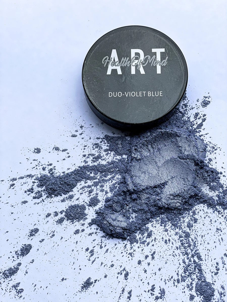 Health of Mind Art Duo Colour Pigment Mica Powder for Epoxy Resin - Violet/Blue 50g