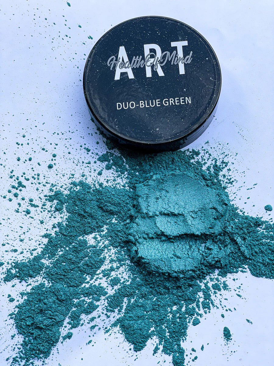 Health of Mind Art Duo Colour Pigment Mica Powder for Epoxy Resin - Blue/Green 50g