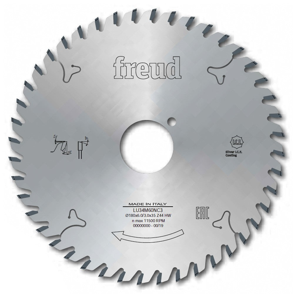 Freud Wide 6mm Kerf Grooving Circular Saw Blade 180mm Diameter 35mm Bore 44 Teeth