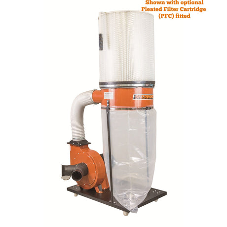 Sherwood 2HP Dust Extractor Single-Stage Dust Collection 1200CFM with Cartridge Filter