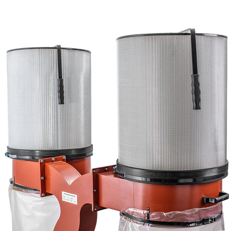 Sherwood 3HP Dust Extractor Single-Stage Dust Collection 1900CFM with Twin Filter Cartridges