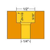 MicroJig Matchfit Two Step Plunge Router Bit 1/2in Shank