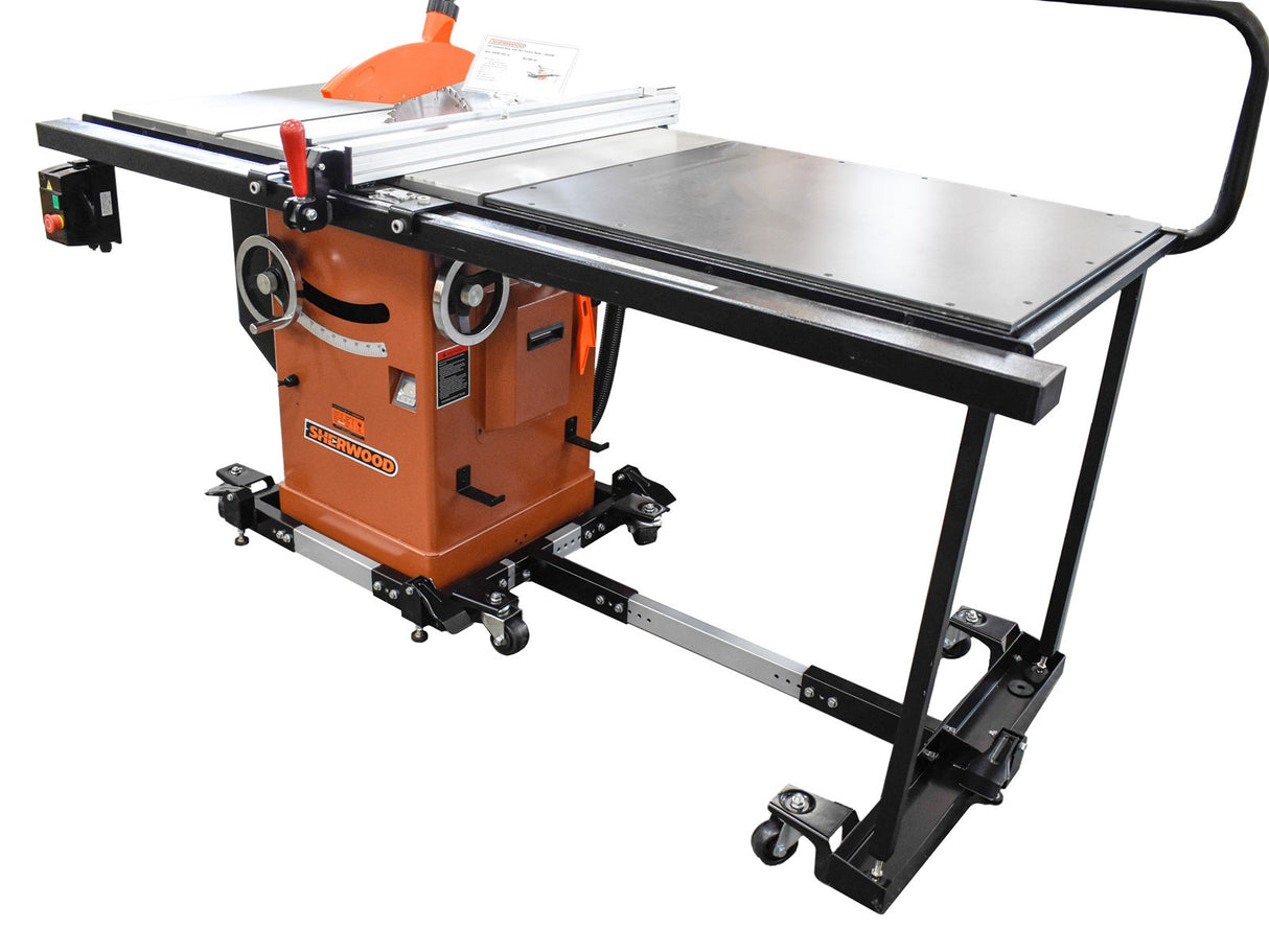 Sherwood Heavy Duty 680kg Mobile Machine Base plus Table Saw Extension Set