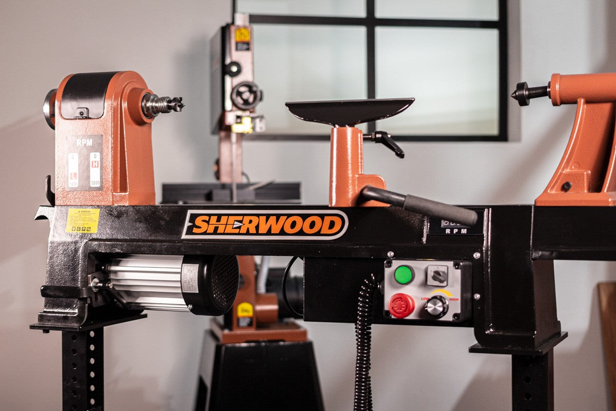 Sherwood Midi EVS Wood Lathe 350mm Swing 750W 1HP with Stand