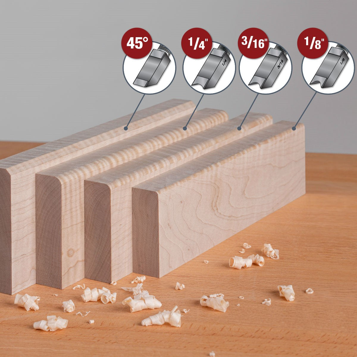 Woodpeckers 1/8in Radius Cutter for EZ-Edge Corner Plane for Round Over Edging