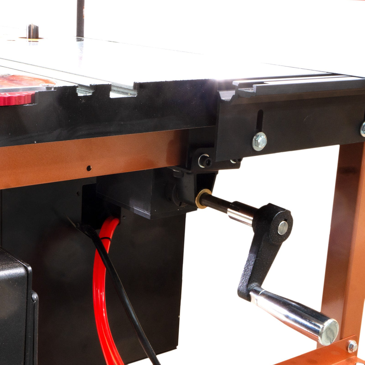 Sherwood Sidewinder Router Table Integrated Router Lift with Round Body Router Motor