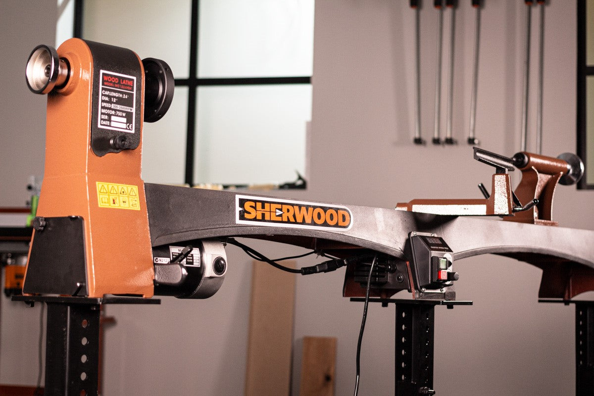 Sherwood Minimax Wood Lathe 305mm Swing with Bed Extension and Stand