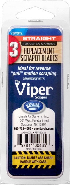 Oneida Tungsten Carbide Blades for Viper Pack of 3 Reversible