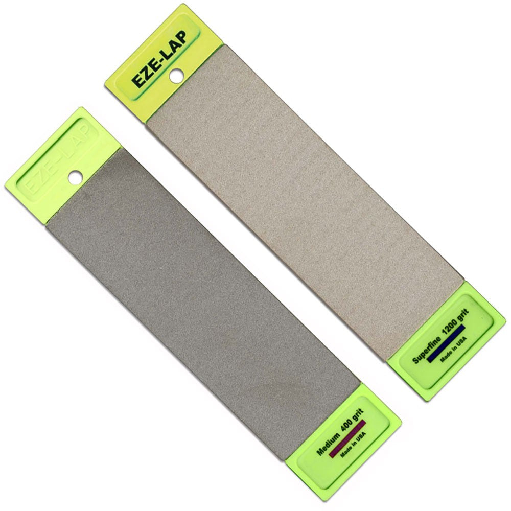 Eze-Lap Doubled Sided Diamond Sharpening Stone Medium Super Fine 400 & 1200 Grit