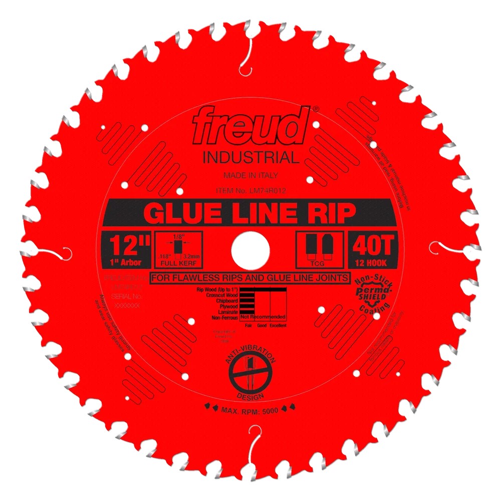 Freud Glue Line Rip Cut Circular Saw Blade 305mm Diameter 25.4mm Bore 40 Teeth