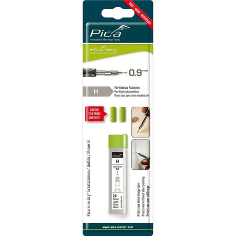 Pica Pack of 24 H Lead Refills for Dry Fine Automatic Pencil